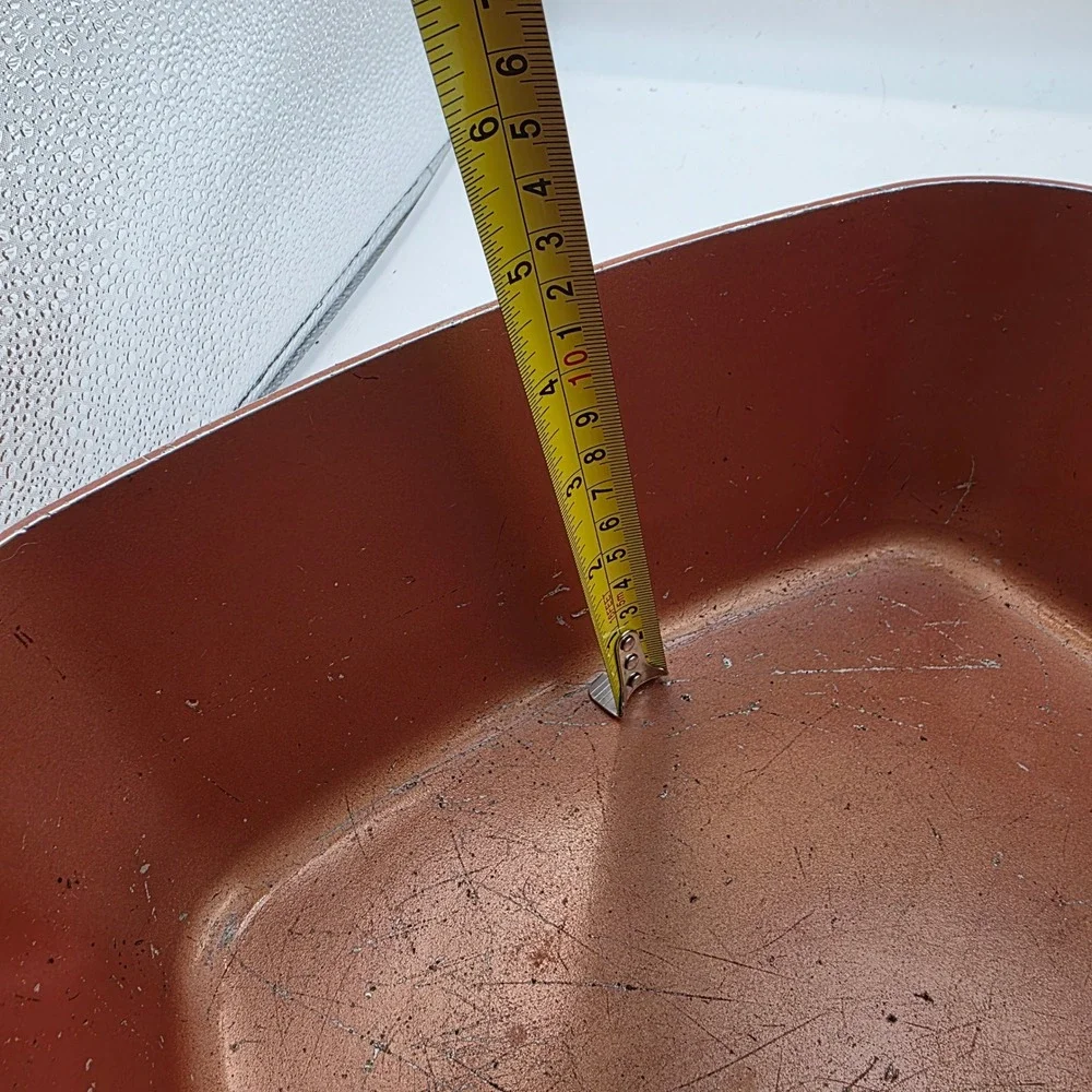 Copper Chef Square Deep Sauté Pan Glass Lid 11 Inch Non-Stick Induction Base L3